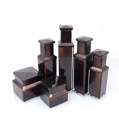 quality Personal Care Cosmetic Storage Set Acrylic Cap Custom Logo Screen Printed Packaging Organizer factory