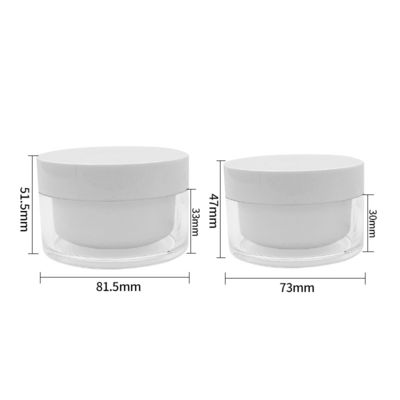 China Customizable 50g Diamond Acrylic Jar With Simple Design OEM/ODM Logo Available