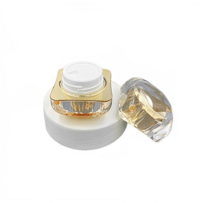 China 50g Leak Proof Cosmetic Cream Jar Diamond Acrylic Small Jar Custom Logo Available
